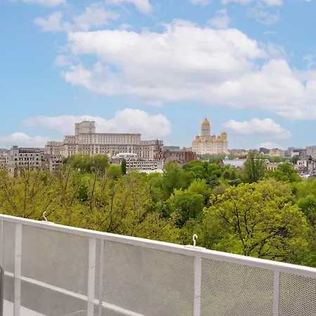 Stunning 2br - Panoramic Views Of Cismigiu Gardens 公寓 *